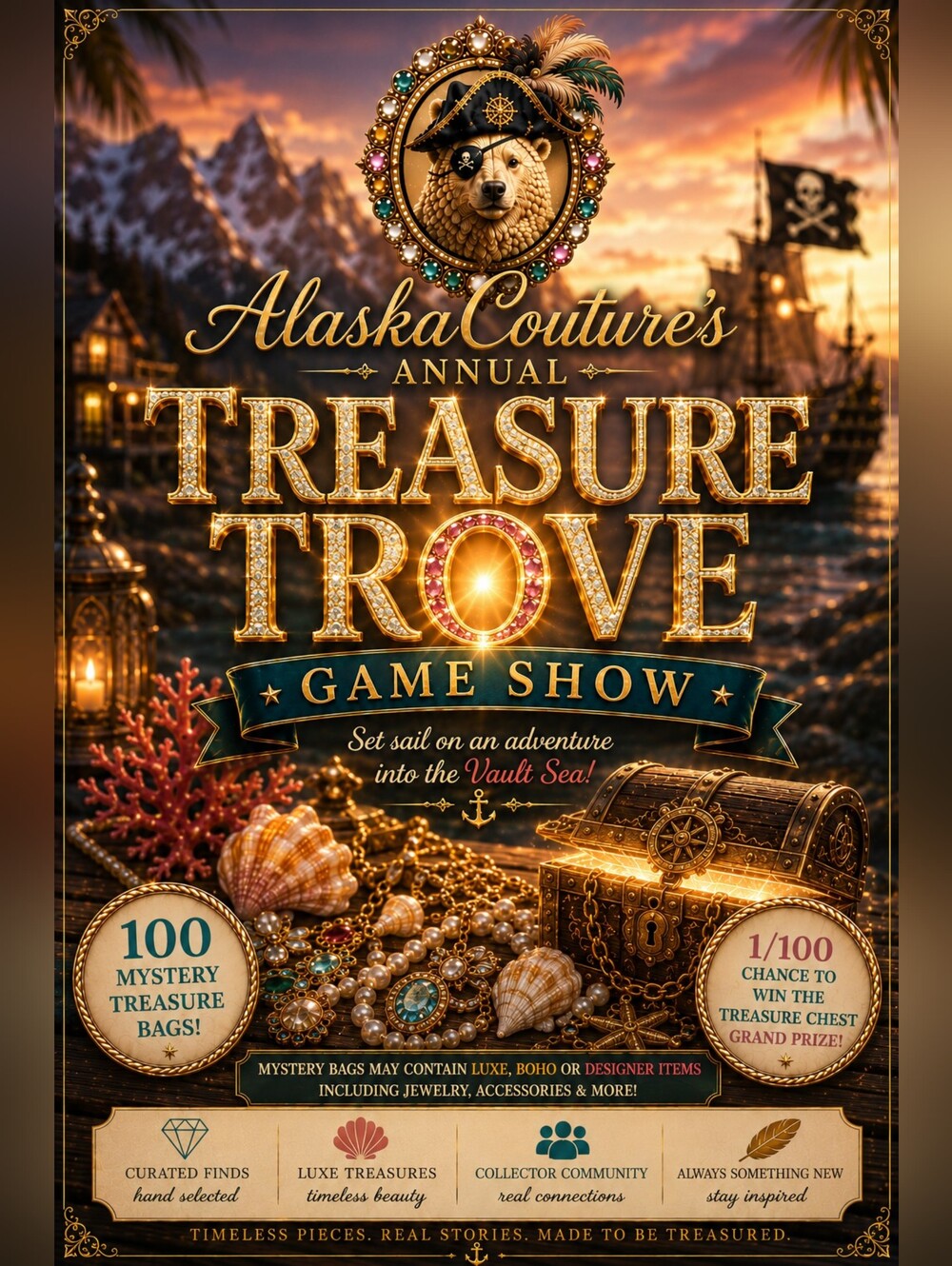 AlaskaCouture's ⚓️✨️ AUG 2026 Annual Treasure Trove🪎Mystery Bag Game Show✨️⚓️!